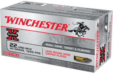 Image of Winchester Super-X RIMFIRE .22 Long Rifle 40 grain Lead Round Nose Rimfire Ammo, 50 Rounds, X22LR