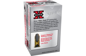 Image of Winchester Super-X RIMFIRE .22 Short 29 grain Copper Plated Lead Round Nose Rimfire Ammo, 50 Rounds, X22S
