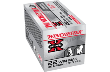 Image of Winchester Super-X RIMFIRE .22 Winchester Magnum Rimfire 40 grain Full Metal Jacket Brass Cased Rimfire Ammo, 50 Rounds, X22M