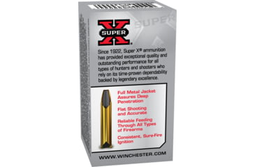 Image of Winchester Super-X RIMFIRE .22 Winchester Magnum Rimfire 40 grain Full Metal Jacket Brass Cased Rimfire Ammo, 50 Rounds, X22M