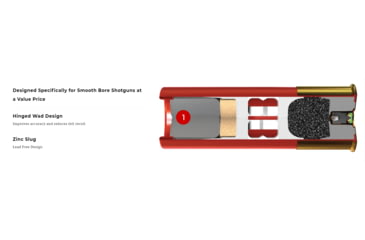 Image of Winchester Super-X Shotgun Slugs, 12 Gauge, Zink Slug, 2.75in Shot Length, 3/4oz Shot Weight, 5 Rounds, X12RS15LF