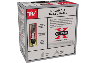 Image of Winchester Super-X Shotshell 12 Gauge 1 1/4 oz 2.75in Centerfire Shotgun Ammo, 25 Rounds, X12P4