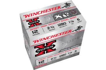 Image of Winchester Super-X Shotshell 12 Gauge 1 1/8 oz 2.75in Centerfire Shotgun Ammo, 25 Rounds, WE12GTH6