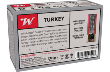 Image of Winchester Super-X Shotshell 12 Gauge 1 7/8 oz 3in Centerfire Shotgun Ammo, 10 Rounds, X123MT5