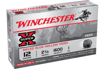 Image of Winchester Super-X Shotshell 12 Gauge 1 oz 2.75in Centerfire Shotgun Slug Ammo, 15 Rounds, X12RS15VP