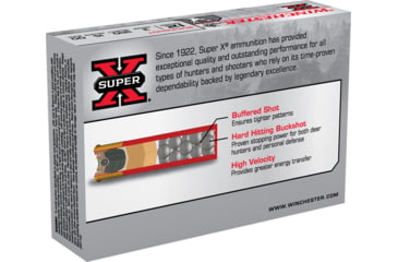 Image of Winchester Super-X Shotshell 12 Gauge 15 Pellets 3in Centerfire Shotgun Buckshot Ammo, 15 Rounds, XB12300VP