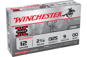 Image of Winchester Super-X 12 Gauge 2.75in, 00 Buck, Centerfire Shotgun Ammo, 15 Rounds, XB1200VP