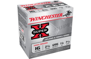 Image of Winchester Super-X Upland 16 Gauge 1.12oz 2.75in Size 7.5 Centerfire Shotgun Ammo, 25 Rounds, X16H7