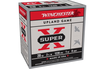Image of Winchester Super-X Shotshell 20 Gauge 1 oz 2.75in Centerfire Shotgun Ammo, 25 Rounds, X208