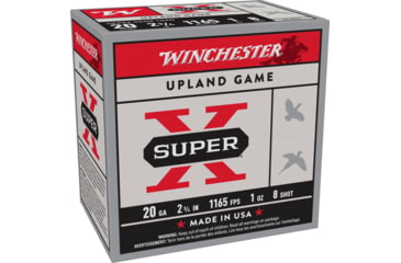 Image of Winchester Super-X Shotshell 20 Gauge 1 oz 2.75in Centerfire Shotgun Ammo, 25 Rounds, XU20H8