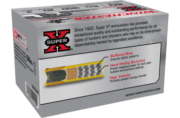Image of Winchester Super-X Shotshell 20 Gauge 20 Pellets 2.75in Centerfire Shotgun Buckshot Ammo, 15 Rounds, XB203VP