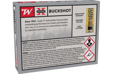 Image of Winchester Super-X Shotshell 20 Gauge 20 Pellets 2.75in Centerfire Shotgun Buckshot Ammo, 5 Rounds, XB203