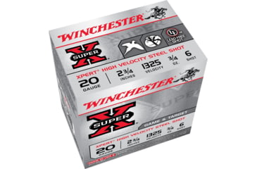 Image of Winchester Super-X Shotshell 20 Gauge 3/4 oz 2.75in Centerfire Shotgun Ammo, 100 Rounds, WE20GTVP6