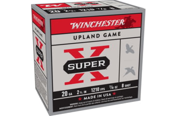 Image of Winchester Super-X Shotshell 20 Gauge 7/8 oz 2.75in Centerfire Shotgun Ammo, 25 Rounds, XU208