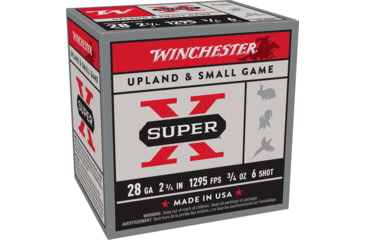 Image of Winchester Super-X Shotshell 28 Gauge 3/4 oz 2.75in Centerfire Shotgun Ammo, 25 Rounds, X286