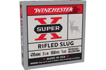 Image of Winchester Super-X Shotshell 410 Bore 1/5 oz 2.5in Centerfire Shotgun Slug Ammo, 5 Rounds, X41RS5