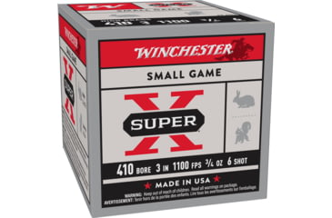 Image of Winchester Super-X Shotshell 410 Bore 3/4 oz 3in Centerfire Shotgun Ammo, 25 Rounds, X413H6