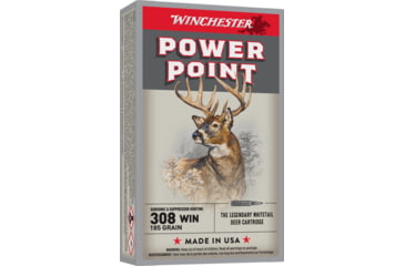 Image of Winchester SUPER X SUBSONIC EXPANDING .308 Winchester 185 grain Copper Plated Hollow Point Centerfire Rifle Ammo, 20 Rounds, X308SUBX