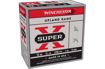 Image of Winchester Super-X Upland 12 Gauge 1oz 2.75in Size 8 Centerfire Shotgun Ammo, 25 Rounds, XU128