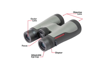 Image of Winchester Supreme Optics 12x50mm Roof Prism Binocular, Black/Gray, W6-1250