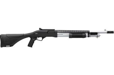 Image of Winchester SXP Defender Marine Pistol Grip 3in Field Pump Shotgun, 12 Gauge, 18in BBL, Synthetic Black Stock, Blade Front Sight, Marine Nickel, 512464395