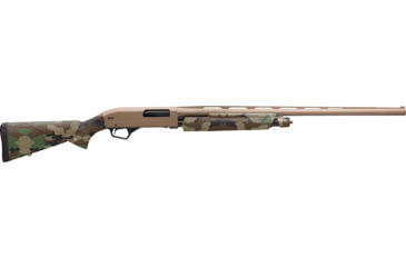 Image of Winchester SXP Hybrid 3in Field Pump Shotgun, 20 Gauge, 28in BBL, Synthetic FDE/Woodland Stock, Brass Bead Front Sight, FDE, 512434692