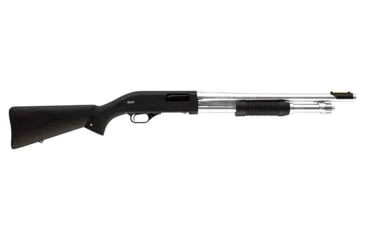 Image of Winchester SXP Marine Defender Chrome 3in Field Pump Shotgun, 12 Gauge, 18in BBL, Synthetic Black Stock, Chrome Bi-Tone, 512268395