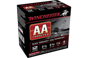 Image of Winchester TrAAcker 12 Gauge 1 1/8 oz 2.75in Centerfire Shotgun Ammo, 25 Rounds, AA128TB