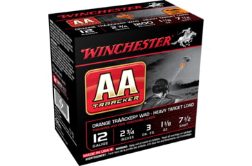 Image of Winchester TrAAcker 12 Gauge 1 1/8 oz 2.75in Centerfire Shotgun Ammo, 25 Rounds, AAM127TO