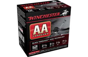 Image of Winchester TrAAcker 12 Gauge 1 1/8 oz 2.75in Centerfire Shotgun Ammo, 25 Rounds, AASC127TB