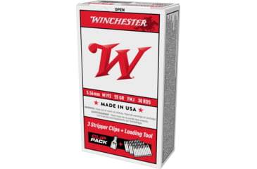 Image of Winchester USA 5.56x45mm NATO 55 Grain Full Metal Jacket Centerfire Rifle Ammo, 30 Rounds, WM193CP