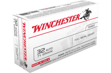 Image of Winchester USA Handgun .32 ACP 71 grain Full Metal Jacket Brass Cased Centerfire Pistol Ammo, 50 Rounds, Q4255