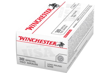 Image of Winchester USA Handgun .38 Special 150 grain Lead Round Nose Centerfire Pistol Ammo, 50 Rounds, Q4196