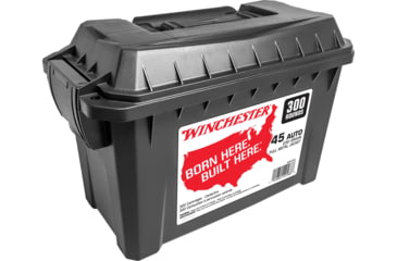 Image of Winchester USA Handgun, .45 ACP, 230 Grain, FMJ, Brass Case, Centerfire Pistol Ammo, 300 Rounds Case, WW45C