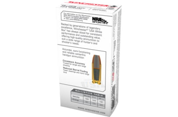 Image of Winchester USA Handgun 9x23mm Winchester 124 grain Jacketed Flat Point Brass Cased Centerfire Pistol Ammo, 50 Rounds, Q4304