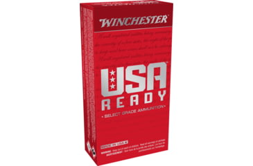 Image of Winchester USA Ready 10mm 180 Grain Full Metal Jacket Flat Nose Pistol Ammo, 50 Rounds, RED10