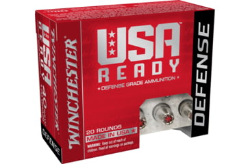 Image of Winchester USA READY .40 S&amp;W 165 grain Full Metal Jacket Flat Nose Centerfire Pistol Ammo, 50 Rounds, RED40