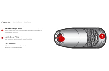 Image of Winchester USA Ready .45 ACP 200 Grain Hex-Vent HP Pistol Ammo, 20 Round, RED45HP
