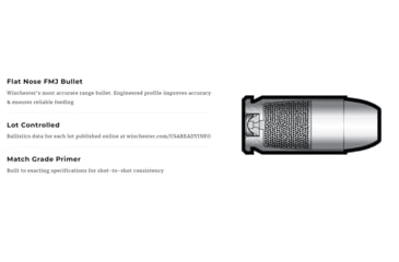 Image of Winchester USA READY 9mm Luger 115 Grain Full Metal Jacket Flat Nose Brass Cased Centerfire Pistol Ammo, 50 Rounds, RED9