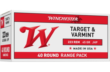 Image of Winchester USA RIFLE .223 Remington 45 grain Jacketed Hollow Point Centerfire Rifle Ammo, 40 Rounds, USA2232