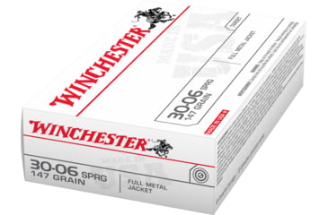 Image of Winchester USA RIFLE .30-06 Springfield 147 grain Full Metal Jacket Centerfire Rifle Ammo, 20 Rounds, USA3006