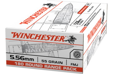 Image of Winchester USA RIFLE 5.56x45mm NATO 55 grain Full Metal Jacket Centerfire Rifle Ammo, 180 Rounds, USA3131W