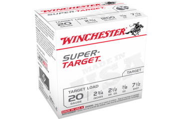 Image of Winchester USA Shotshell 20 Gauge 7/8 oz 2.75in Centerfire Shotgun Ammo, 7.5, 100 Rounds, TRGT207VP