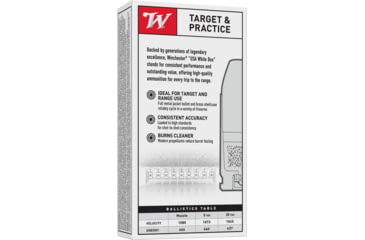 Image of Winchester USA White Box 10mm Auto 180 grain Full Metal Jacket Centerfire Pistol Ammo, 50 Rounds, USA10MM