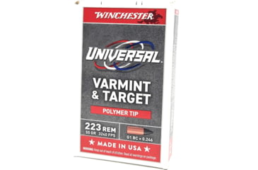 Image of Winchester Varmint .223 Remington, 55 grain, 20 Rounds Rifle Ammo, U223PT55