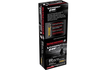 Image of Winchester Varmint HE .22 Winchester Magnum Rimfire 34 grain Jacketed Hollow Point Rimfire Ammo, 50 Rounds, S22WM