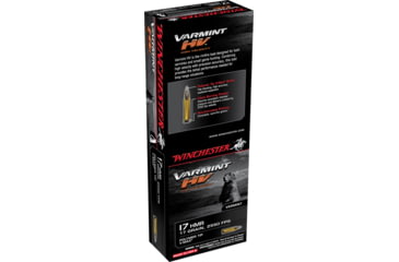 Image of Winchester Varmint HV .17 Hornady Magnum Rimfire 17 grain Polymer Tip V-Max Rimfire Ammo, 50 Rounds, S17HMR1