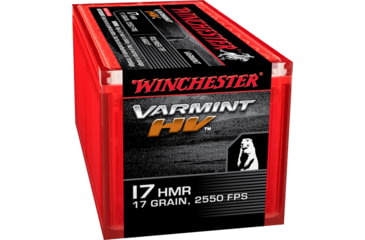 Image of Winchester Varmint HV .17 Hornady Magnum Rimfire 17 grain Polymer Tip V-Max Rimfire Ammo, 50 Rounds, S17HMR1