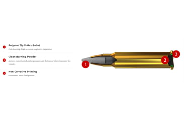 Image of Winchester Varmint HV Rimfire Ammo, .17 Hornady Magnum Rimfire, Polymer Tip V-Max, 17 grain, 50 Rounds, S17HMR1
