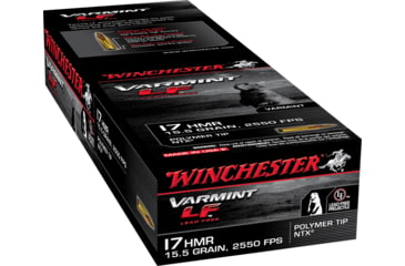 Image of Winchester Varmint LF .17 Hornady Magnum Rimfire 15.5 grain NTX Polymer Tip Rimfire Ammo, 50 Rounds, S17HMR1LF